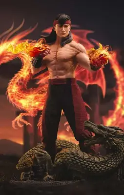 Statue Mortal Kombat liu kang 1/10